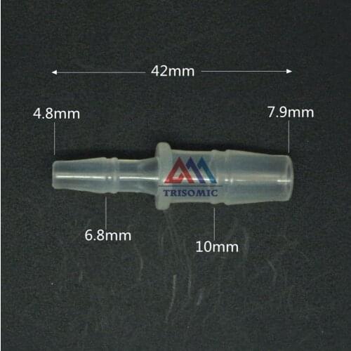 7.9mm*4.8mm Straight Reducing Connector Plastic Fitting Barbed Reducing Connector