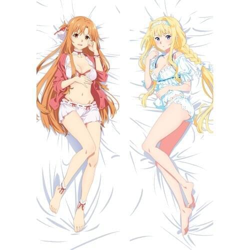 Anime Dakimakura Sword Art Online Alicization War of Underworld Alice & Yuuki Asuna Fullbody Long Pillow Case Pillow Cover