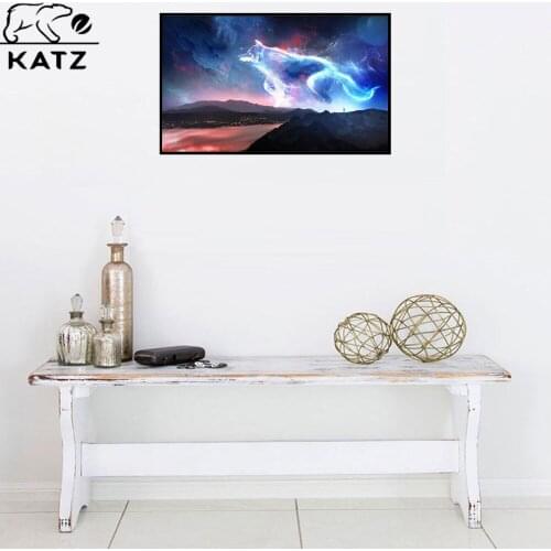 Aurora Diamond Painting Landscape Embroidery Crossing Diy Animal Wolf Diamond Mosaic Art Gift Cross Stitch Home Decoration