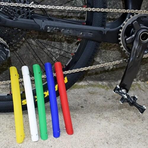 1 Piece Colorful Plastic Bicycle Chain Protector Mountain Bike Frame Chain Cover Bicycle Chain Fixed Bicycle Accessory Device