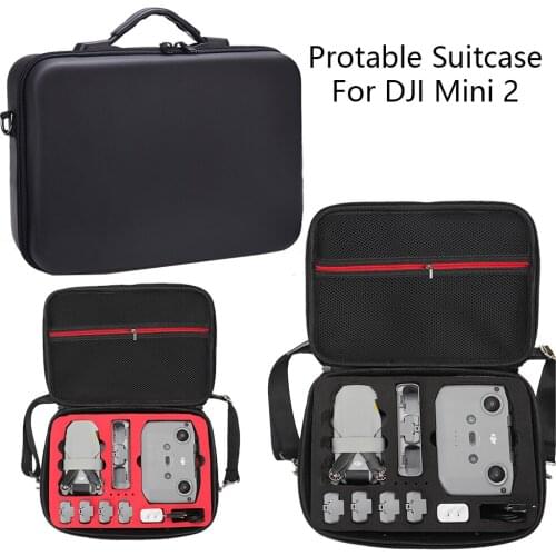 DJI MAVIC Mini 2 Case Bag PU Leather Water Resistant Portable mini 2 Carry Case Handbag Mavic mini 2 Bag Case Drone Accessories
