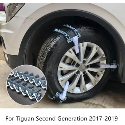 For Tiguan Second Generation 2017-2019 Car Tire Snow Chains Winter Auto Trucks Wheels Anti-skid Chains Automotive exterior parts