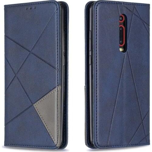 For Xiaomi Mi 9T Redmi K20 Note 8 7 Pro 8 7 8A 7A 7s Luxury Grid Splice Flip Wallet Stand Leather Phone Case Magnetic Cover Bag