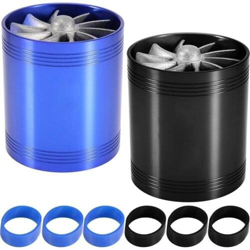 Gas Generator Car Air Intake Turbonator Dual Fan Turbine Super Charger Gas Fuel Saver Turbo hho Universal parts