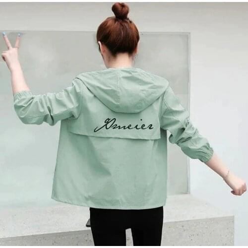Korean Loose Wild Student Jacket Coat Spring Autumn Double-layered Jacket With Lining Hooded Short Windbreakers Womens Jackets