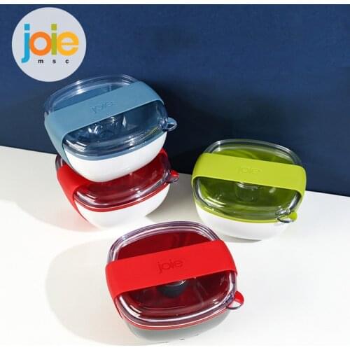 JOIE Salad To Go Lunch Container Box Salad Bowls With Compartments Salad Dressings Container for Salad Toppings and Snacks