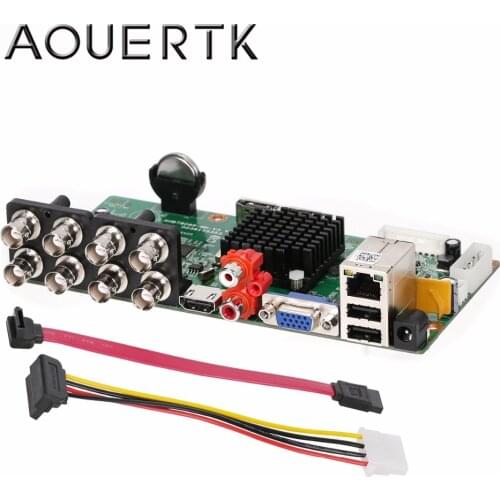 AOUERTK 5 in 1 CVI TVI CVBS 8CH AHD Motherboard 1080P/5MP 1 SATA CCTV DVR Main Board Motion Detection Surveillance