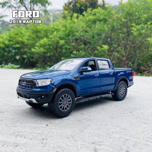 Maisto 1:27 2019 Ford Raptor blue Pickup Truck Die casting Simulation Alloy Car Model Car crafts decoration collection toy tools
