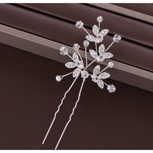 Fashion Hairpins Hair Accessories For Women Exquisite Charming Hairpin Elegant Handmade Weave Alloy Wedding Jewelry