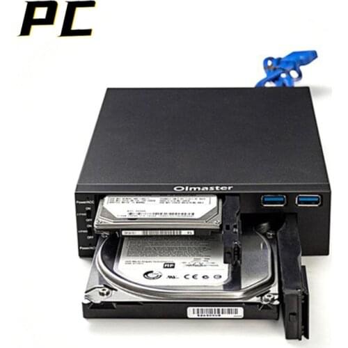MR-6203 2.5/3.5" Internal HDD SSD Case Box Dual USB Optical Drive Mobile Rack Station Hard Disk Enclosure for Desktop PC
