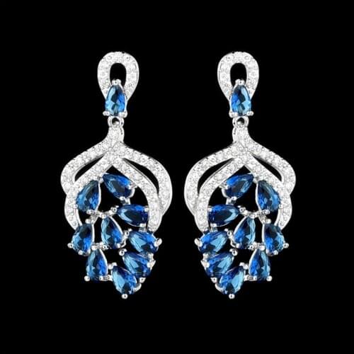 Copper Alloy Set AAA Zircon Roses Earrings For Women 2020 Trend European American S 925 Silver Needle Show Earrings