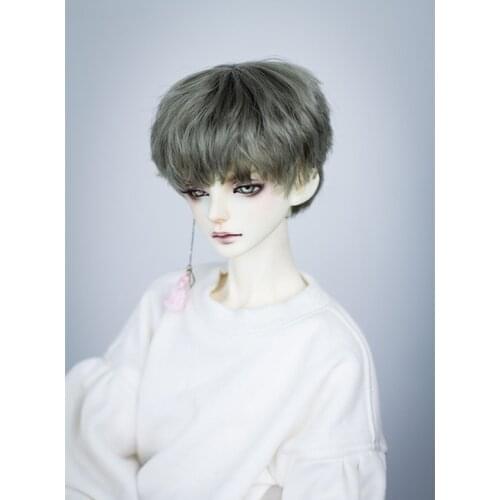 BJD doll wigs is suitable for small 1/31/4 SD fresh cool ash frowsty nest head doll accessories such as green pure black