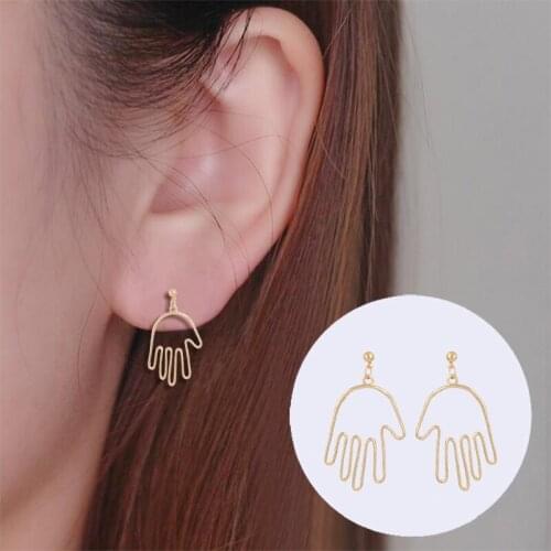 Shuangshuo 2017 New Fashion Big Hollow Hamsa Earrings for Women Vintage Jewelry Hand Palm Fancy Earrings Party Gift brincos