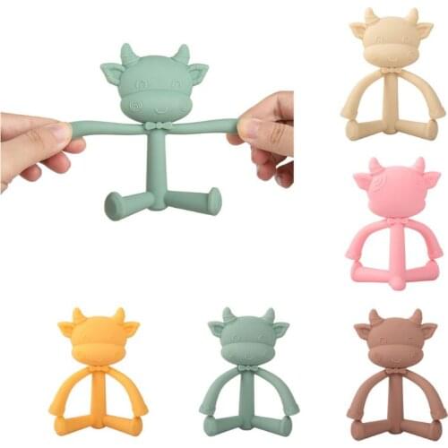 BPA Free Silicone Teethers Food Grade Teething Necklace Baby Shower Gifts Cartoon Animals Teether
