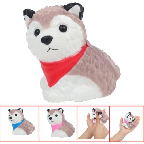 2019 Slow Rising Squishy Puppy Dog Squeeze Husky Dog Jumbo Scented Decompression Cartoon Animals Relieves Stress Anxiety Toy