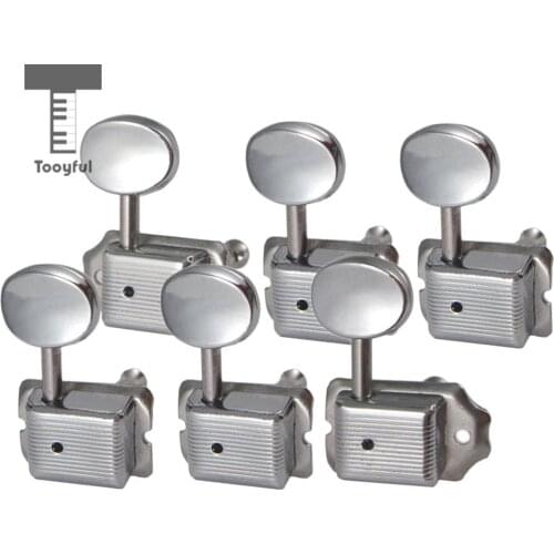 Tooyful Machine Heads Round Button Tuner String Tuning Peg for Guitar Accs 6R
