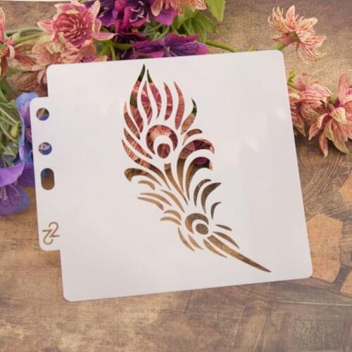 Leaf Stencils Template Painting Scrapbooking Embossing Stamping Album Craft DIY E56C
