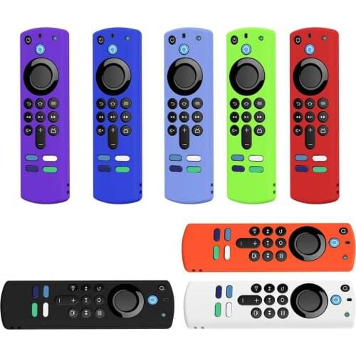 Shockproof Smart TV Voice Remote Control Protective Case For Alexa Voice Remote 3rd Gen 2021 Silicone Washable Sleeve Cover