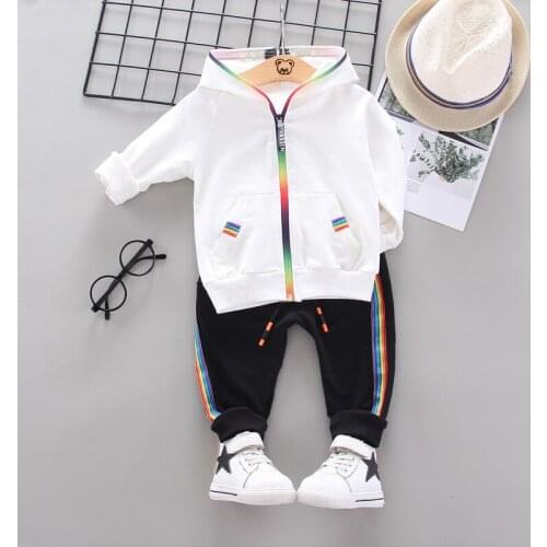 Spring Autumn Children Clothing Sports Suit for Boys and Girls Hooded Outwears Long Sleeve Boys Clothing Set Casual Tracksuit