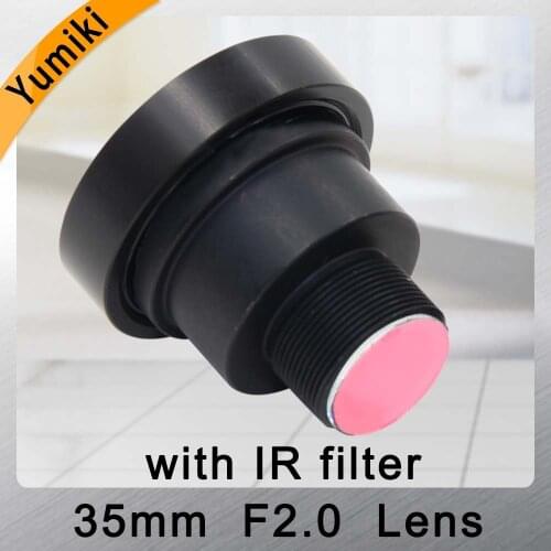Yumiki 1.3MP 35mm CCTV IR MTV Lens m12 Mount F2.0 For Security Cameras /2" Image Format IR Filter Optional with IR filter