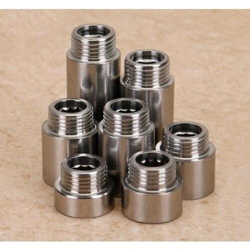 1/2" Female Male Thread Stainless Steel Pipe Joint Fitting Extension Connector Adapter