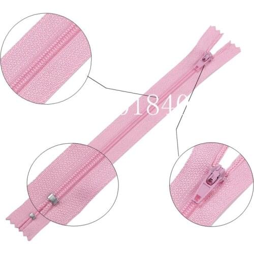 10pcs 3# 7.5cm-70cm Pink Nylon Coil Zippers for Tailor Sewing Crafts Nylon Zippers Bulk Sewing Accessories