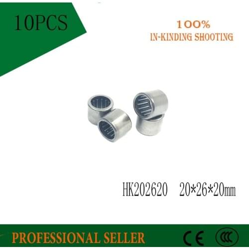 10Pcs HK202620 HK2020 7942/20 Drawn Cup Type Needle Roller Bearing 20 x 26 x 20mm Free shipping High Quality