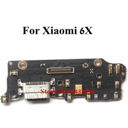 10Pcs/Lot Original USB Charging Dock Port Flex cable For Xiaomi 6X mi 6x Charger plug board with Microphone Replacement parts