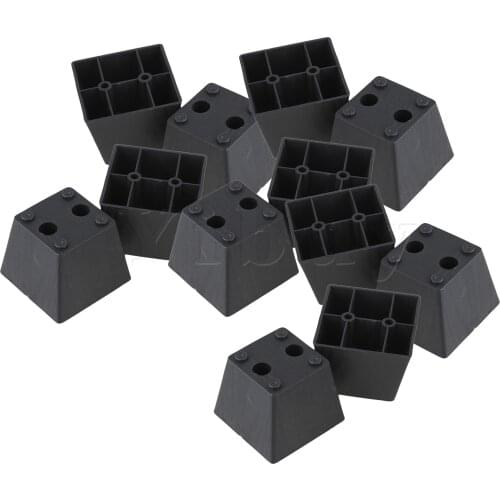 12 x Trapezoid Plastic Trapezoid Sofa Couch Furniture Legs 7.5x7.5x6cm