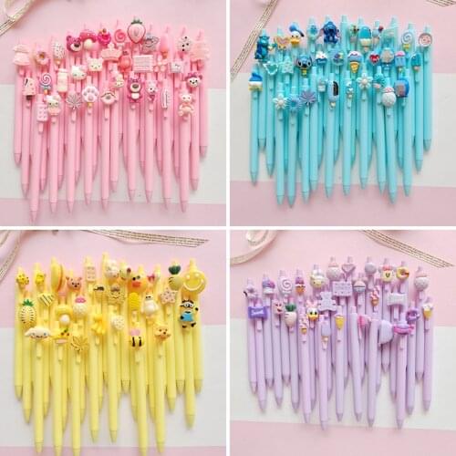 20PCS/Set Disney Stitch Creative Cartoon Writing Tool Candy Colors Neutral Pen Office Stationery Student Signature Pen Wholesale