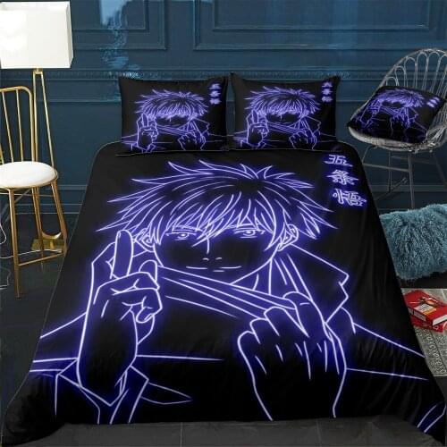 Gojo Satoru Duvet Cover Comfortable Quilt Home Decora Design Universal Bedding Set Bedclothes+Pillowcase 3pcs