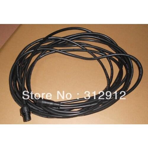 3 core 3.0m long waterproof extention cable male and female;black color: the male connects diameter:15mm