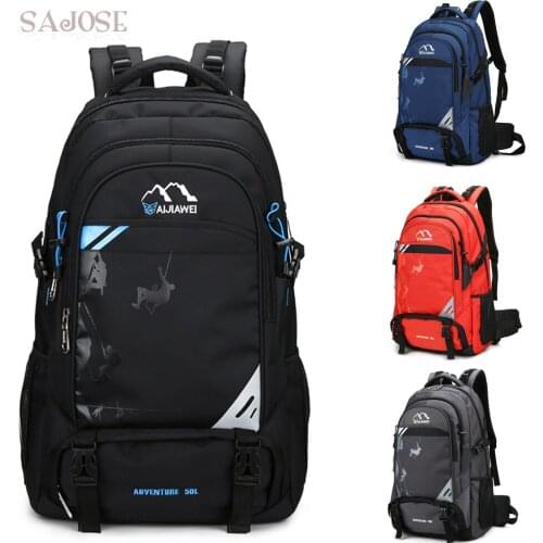 50L Men Backpack Travel Bag Large Capacity Versatile Utility Mountaineering Multifunctional Oxford Mens Backpack Luggage Bag