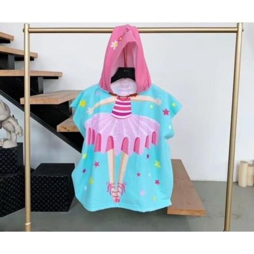 Bath Towels Kids Soft Bathrobe Microfiber Hooded Children Robes Ainimal Print Boys Girl Swimming Towel Baby Toddler Beach Poncho