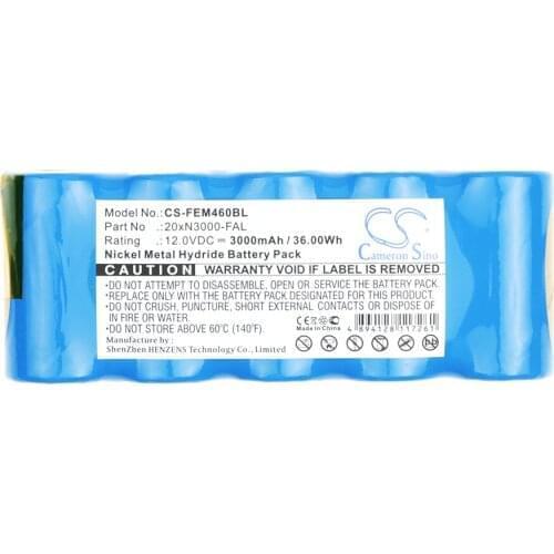 Cameron Sino 3000mAh Battery 20xN3000-FAL for Falard LEM 460 Transport Trolleys Sel, PEM 807 Self-Propelled Gantrie, Surrogate
