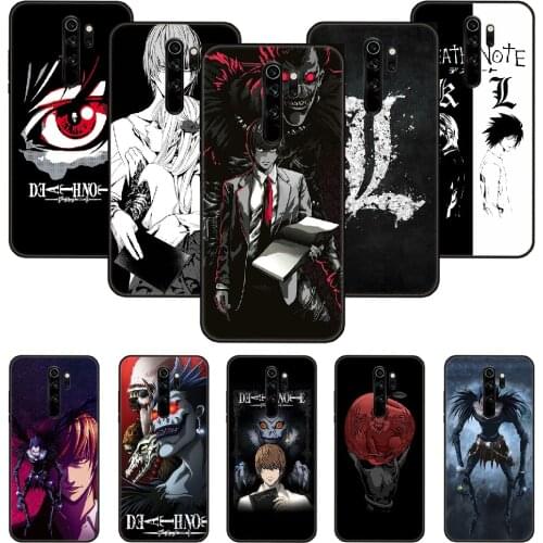 Phone Case For Xiaomi Redmi Note 8 8T 7 7A 9 9S 8A 4 5 Pro Black Cover Funda Art Shell 3D Anime Japan Death Note Ryuk kira