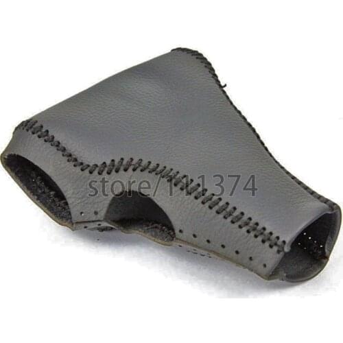 NULLA DIY Genuine leather Black line Gear Shift knob cover for Ford Mondeo 2006 2007 2008 2009 2010 2011 Automatic Side Button