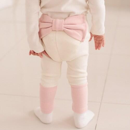 Kids PP pants Girls Leggings Children big bow Pants Spring Outfit toddler infant Trousers Fashion Legging Girl All Match Clothes