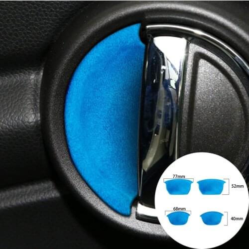 For BMW MINI F55 F54 F60 2014-2020 Alcantara Suede Wrap Car Door Bowl Decals Handles Panel Trim Stickers Cove Internal Styling