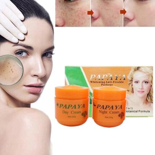 Papaya Day Cream And Night Cream Improves Vitamin Cs Dark Skin Whitening Moisturizer Anti-freckle Refreshing