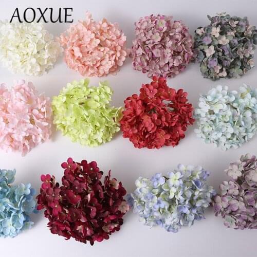 Simulation 13 colors 11 branches big hydrangea flower head home decoration hydrangea DIY handmade hydrangeas wedding fake flower