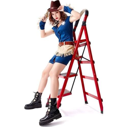 Halloween Costume Party Carnival Desert Pioneer Sheriff Western Cowboy Cosplay Costume Girl