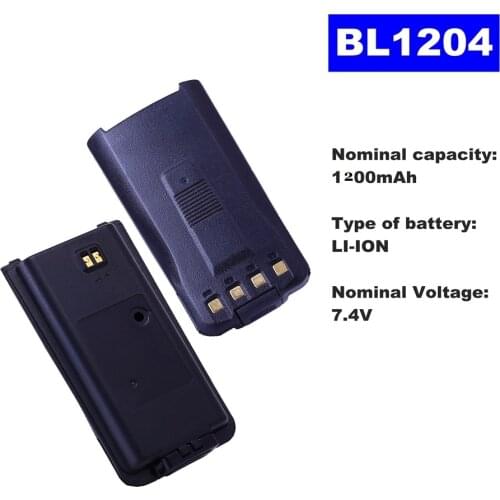 7.4V 1200mAh LI-ION Radio Battery BL1204 For HYT Walkie Talkie TC-610/620 Two Way Radio