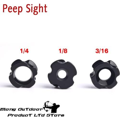 2Pcs Black Compound Bow 1/4'' 1/8" 3/16" Peep Sight Free Shipping Bow Sight Archery Bow Outdoor Sport Hunting Accessories