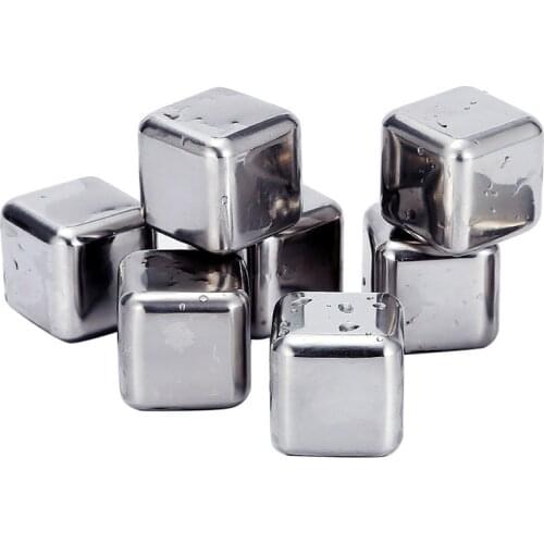 Reusable Stainless Steel Ice Cubes Chilling Whisky Stones for Whiskey Wine Keep Your Drink Cold Longer Ice stone islande