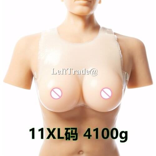 4100g Strap On Waterdrop Silicone Breast Prosthesis Form Boobs Enhancer Bra Soft
