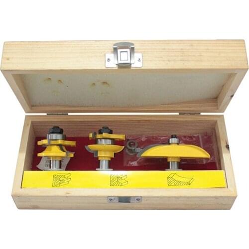 New 3Pcs/Set 1/2'' Shank Wood Door cutter Cover Rail & Stile bits Ogee Blade Cutter Panel Cabinet Router Bits Set Cabinet door