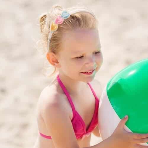 New Sequin Quicksand Headband Hair Hoops for Baby Girl Cute Heart shaped Kid Headband Fashion Hairband Baby Hair Accessories