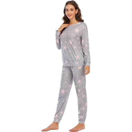 2021Autumn and Winter New Casual Ladies Pajamas Long-sleeved Trousers Home Service Pajamas for Women Pyjamas Women Sleep Tops