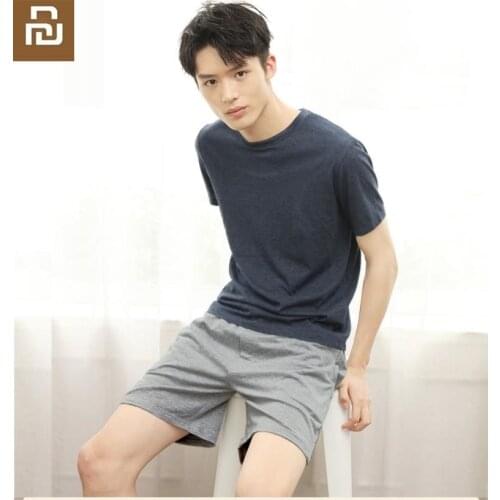 New youpin COTTONSMITH home summer man Loose comfortable Short sleeve Soft skin breathable cotton Shirt short pants
